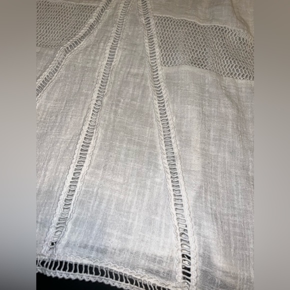 Solitaire Swim Womens Off White Crochet Lace Coverup Dress Size Medium GUC - Picture 2 of 6